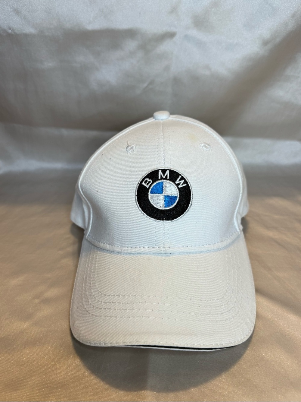 BMW White Baseball Cap with Embroidered Roundel